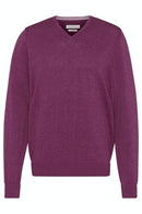 Plain V Neck Jumper - Pink