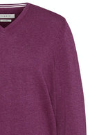 Plain V Neck Jumper - Pink