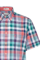 Modern Fit Short Sleeve Shirt - Blue