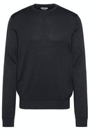 Waffle Crew Neck Jumper - Royal Blue