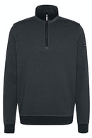 1/4 Zip Pin Dot Sweatshirt - Grey