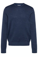 Waffle Crew Neck Jumper - Moss