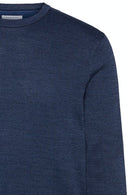 Waffle Crew Neck Jumper - Moss