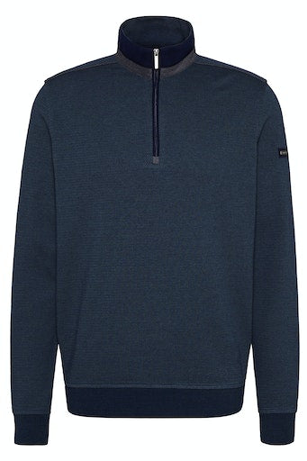 1/4 Zip Pin Dot Sweatshirt - Royal Blue