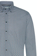Long Sleeve Dot Shirt - Royal Blue