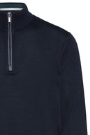 Plain 1/4 Zip Knit - Dark Grey
