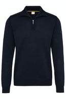 High Collar 1/4 Zip Knit - Navy