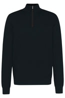 1/4 Zip Waffle Jumper - Blackberry