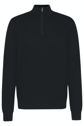 1/4 Zip Waffle Jumper - Blackberry