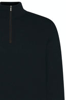 1/4 Zip Waffle Jumper - Navy