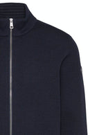Full Zip Waffle Cardigan - Navy