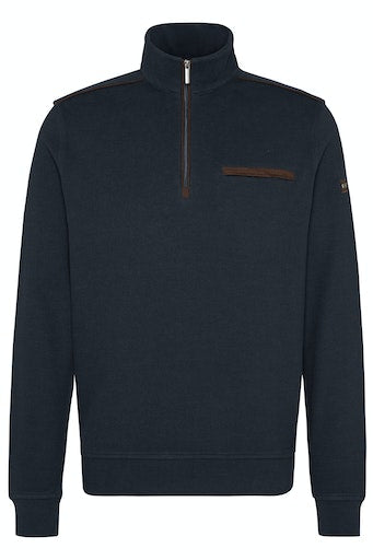 1/4 Zip Pocket Sweatshirt - Navy