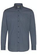 Long Sleeve Dot Shirt - Navy