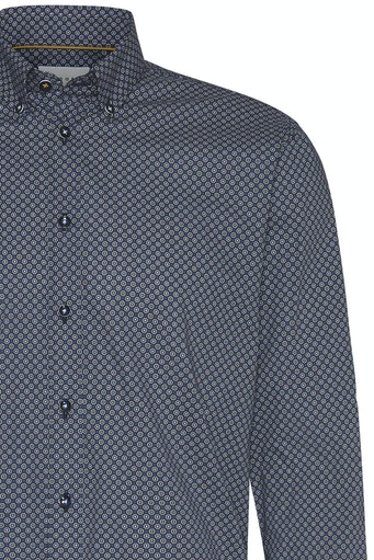 Long Sleeve Dot Shirt - Navy
