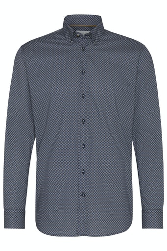 Long Sleeve Dot Shirt - Navy