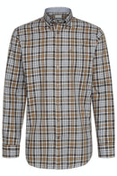 Modern Fit Check Shirt - Rust