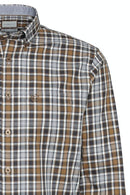 Modern Fit Check Shirt - Rust