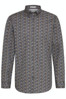 Long Sleeve Print Shirt - Rust