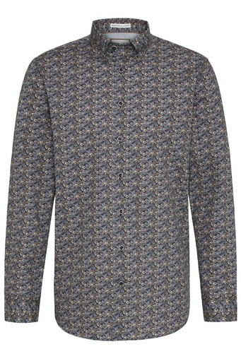 Long Sleeve Print Shirt - Rust