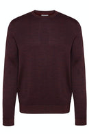Waffle Crew Neck Jumper - Moss
