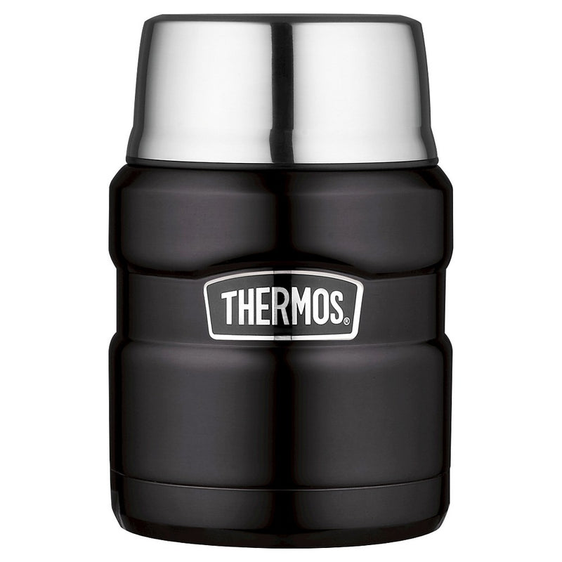 King Stainless Steel Food Flask Matt Black 16 OZ./470ML