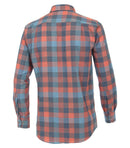 Check Leisure Long Sleeve Shirt - Tangarine