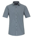 Short Sleeve Print Shirt - Light Blue