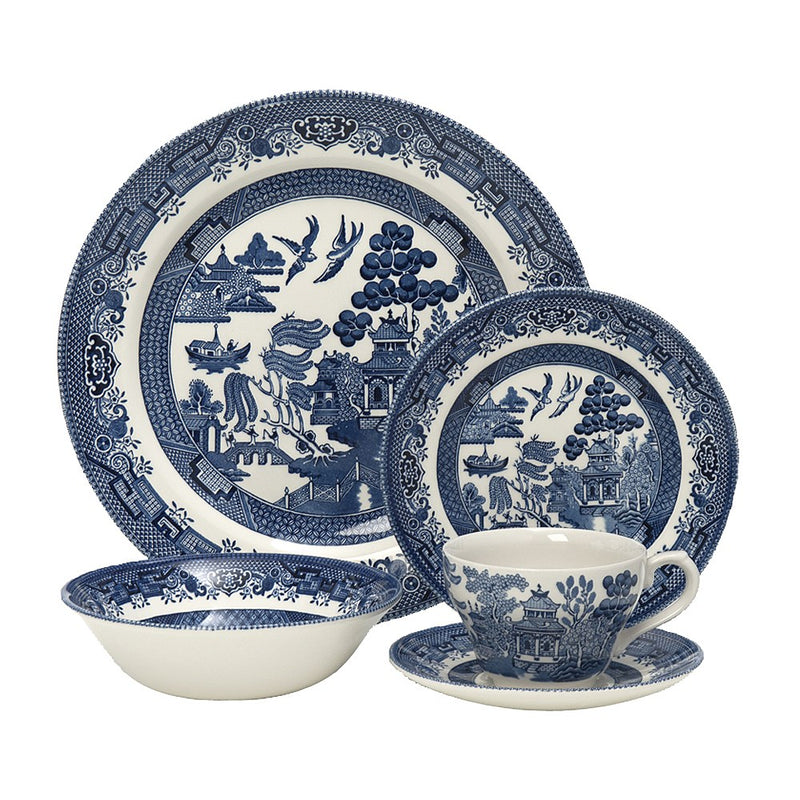 Churchill Blue Willow 20 Piece Dinner Set