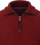 Plain Troyer Zip Jumper - Fired Brick