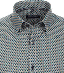 Comfort Fit Print Shirt - Light Blue