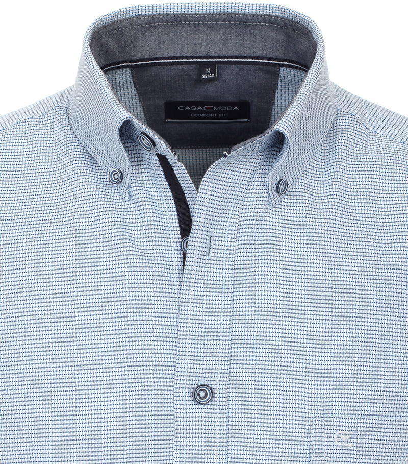 Comfort Fit Plain Shirt - Light Blue