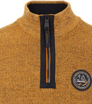 Plain Troyer Zip Jumper - Tan