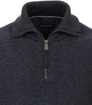 Plain Troyer Zip Jumper - Navy