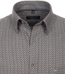 Comfort Fit Print Shirt - Brown