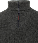 Patterned Troyer Zip Jumper - Climbing Ivy