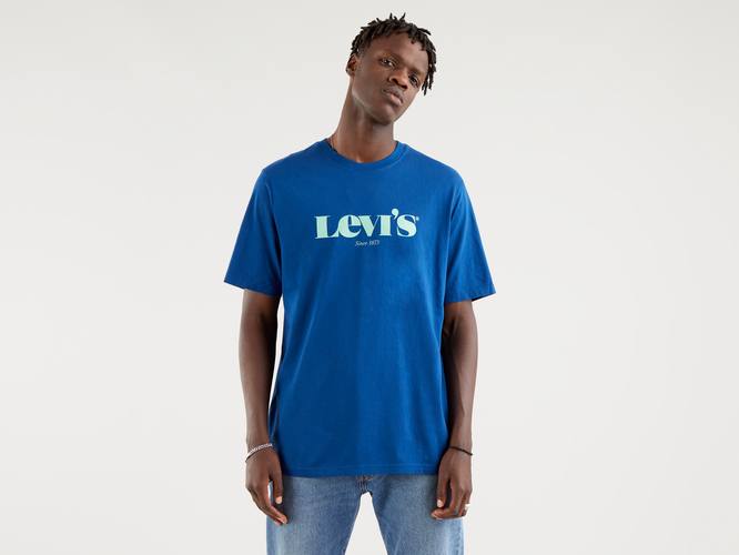 Levis Short Sleeve Relaxed Fit T-shirt - Navy