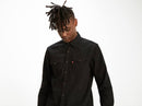 Barstow Western Shirt - Marble Black Denim Rinse