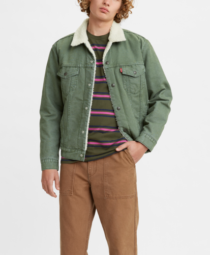 Sherpa Trucker Jacket - Thyme Trucker