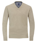 V Neck Jumper - Beige