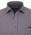 Short Sleeve Print Shirt - Light Blue