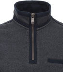 Contrast Collar 1/2 Zip Jumper - Night Blue