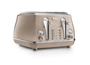 Icona Metallics 4 Slice Toaster - Beige