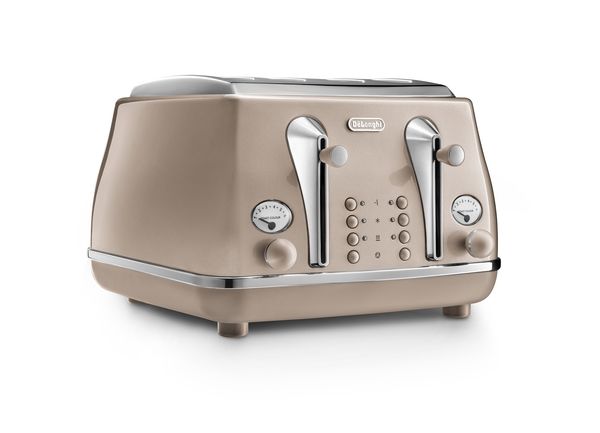 Icona Metallics 4 Slice Toaster - Beige