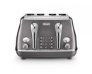 Icona Metallics 4 Slice Toaster - Grey