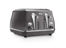 Icona Metallics 4 Slice Toaster - Grey