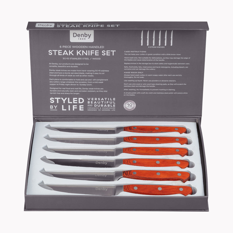 Denby 6 Piece Steak Knife Set