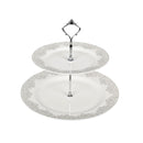 Denby Monsoon Filigree Silver Cake Stand