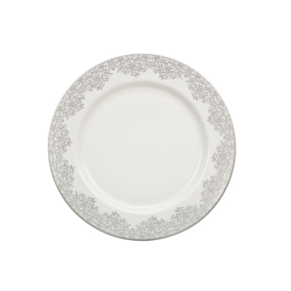 Denby Monsoon Filigree Silver Dinner Plate