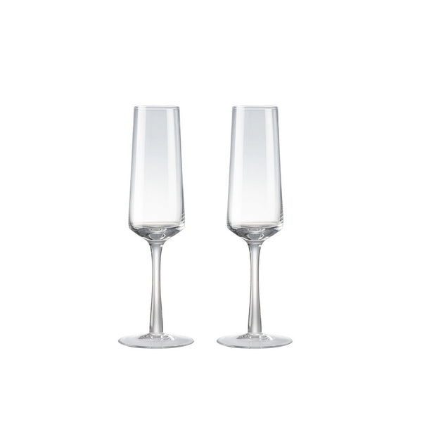 Natural Canvas Set Of 2 Champagne Flutes