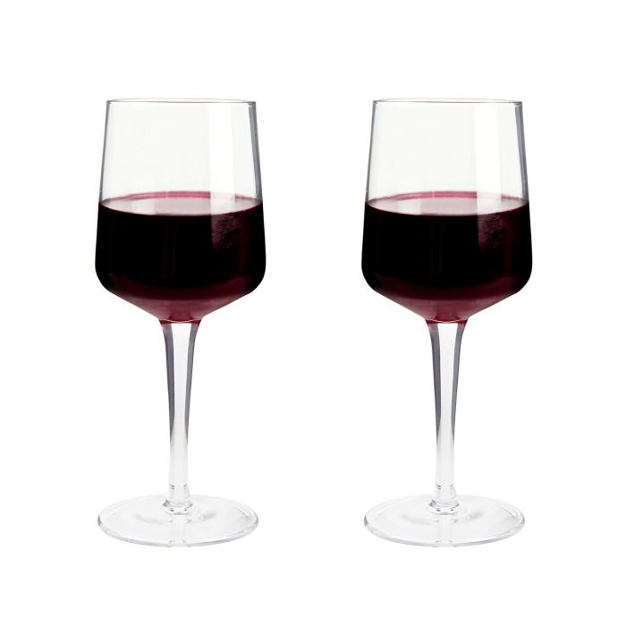 Natural Canvas Set of Red Wine Glasses
